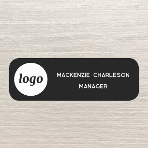 Logotyp Anställd Personal Svart Magnetisk eller Sp Namnbricka