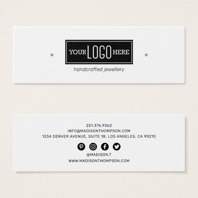 Logotyp Ararring Jewelry Visning Litet Visitkort (Framsida & baksida)