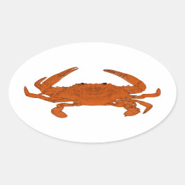 Logotyp (atlantisk krabba) ovalt klistermärke