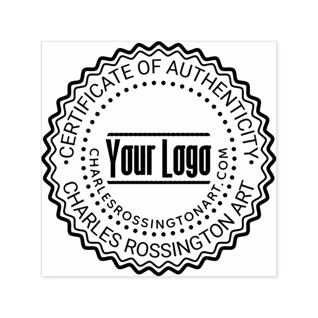Logotyp “Autenticitetscertifikat” #6 Namn URL Självfärgande Stämpel (Design)