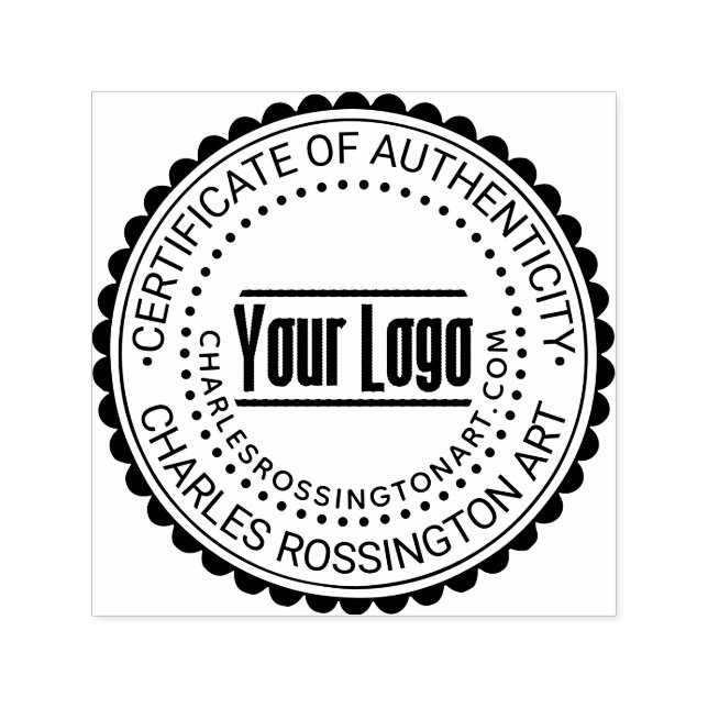 Logotyp “Autenticitetscertifikat” #7B Namn URL Självfärgande Stämpel (Design)