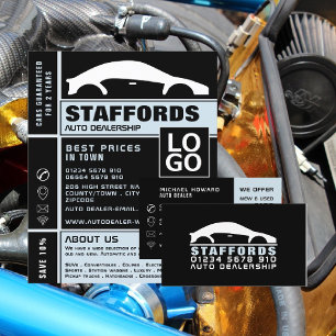 Logotyp, automatisk återförsäljare visitkort