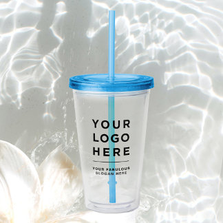 Logotyp av anpassningsbar Akryltorktumlare med str Take Away Mugg