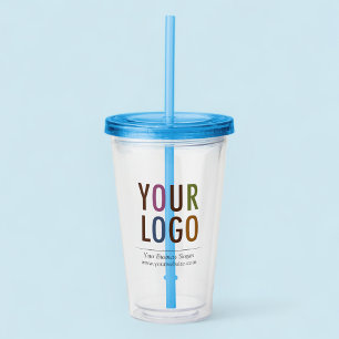Logotyp av anpassningsbar Akryltorktumlare med str Take Away Mugg
