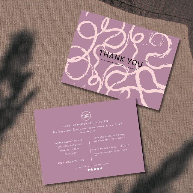 Logotyp av anpassningsbar för Rosa av klassisk Abs Visitkort (Skapare uppladdad)