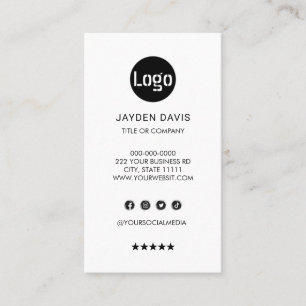 logotyp av anpassningsbar - minimalistisk -lodrät visitkort