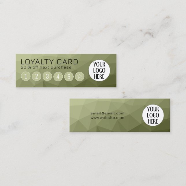 Logotyp av Anpassningsbarna Gradient Geometric Mes Lojalitetskort (Fram/baksida)