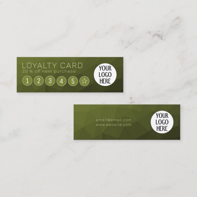 Logotyp av Anpassningsbarna Gradient Geometric Mes Lojalitetskort (Fram/baksida)