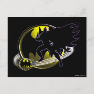 Logotyp av batman och cirkel vykort