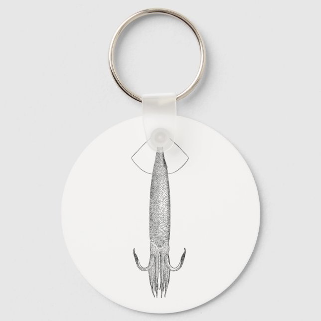 Logotyp av bläckfisk (illex) nyckelring (Framsida)