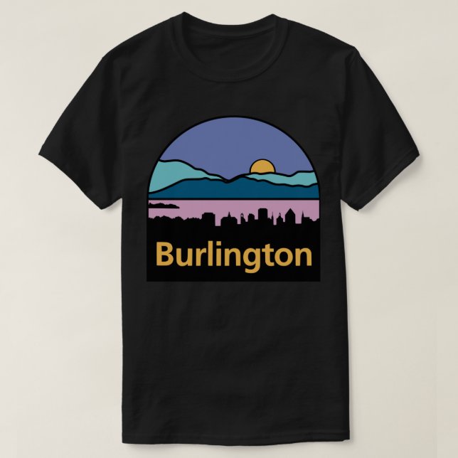 Logotyp av Burlington, Vermont Sticker T Shirt (Design framsida)
