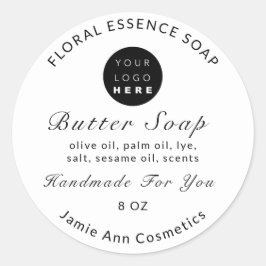 Logotyp av butylsoap-kosmetikaprodukter Handmade W Runt Klistermärke