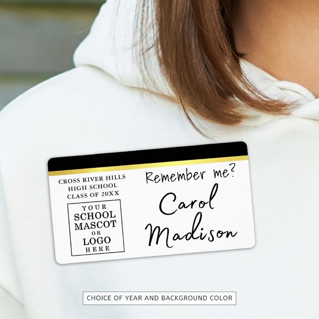 Logotyp av Class Reunion Namn bricka Mascot  Image Fraktsedel (Skapare uppladdad)