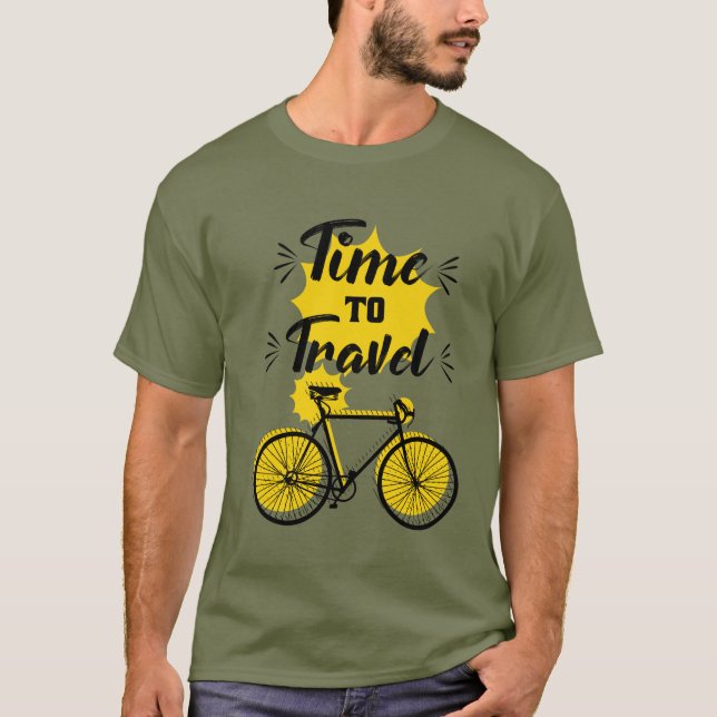logotyp av cykelns körtid t shirt (Framsida)