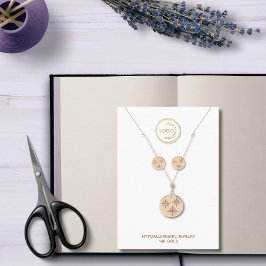 Logotyp av Earring Necklace-Visning Vit Visitkort