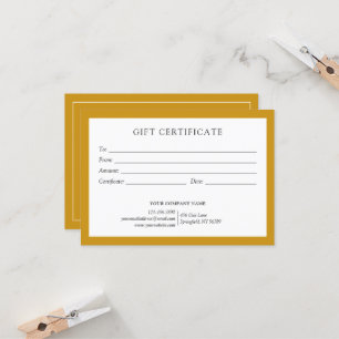 Logotyp av elegant Mustard Business Gift Certifica