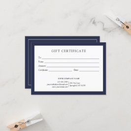 Logotyp av elegant Navy Blue Business Gift Certifi