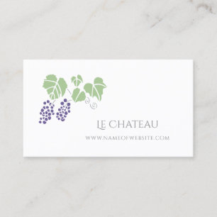 Logotyp av enkel och Chic vinfrukt Visitkort