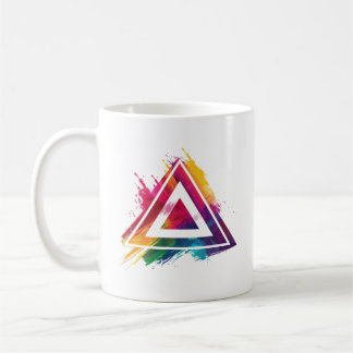 Logotyp av färgstarka Abstrakter för trigon Kaffemugg