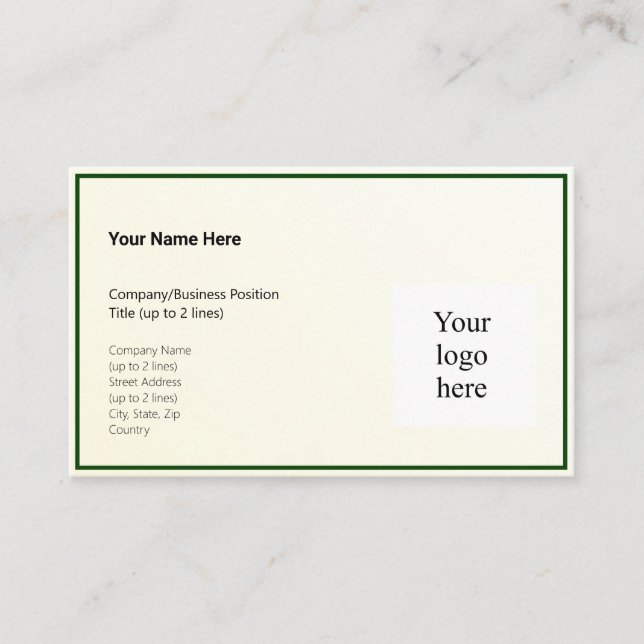 Logotyp av färgtonsövertoning och jägare i guld St Visitkort (Framsida)