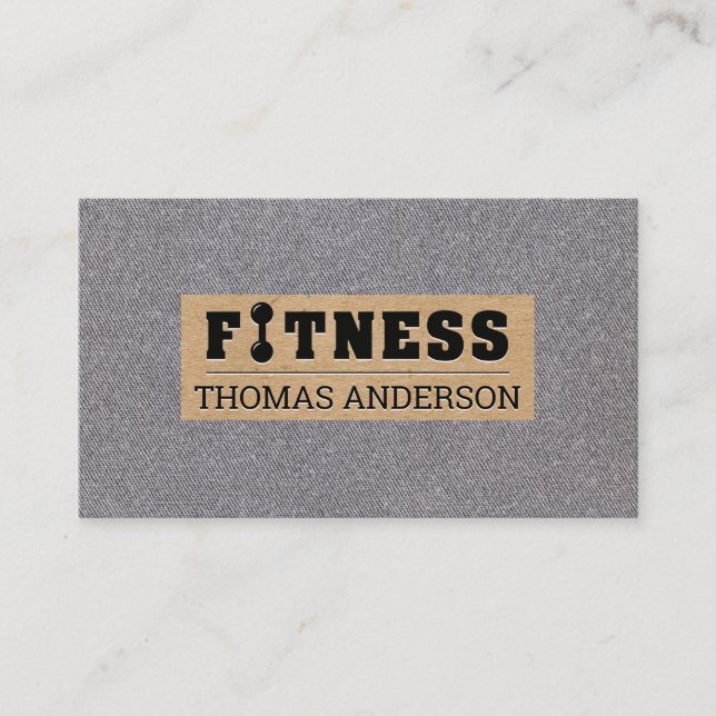 Logotyp av Fitness Barbell Visitkort (Framsida)