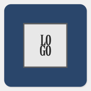 Logotyp av företags- eller Anpassningsbar på marin Fyrkantigt Klistermärke