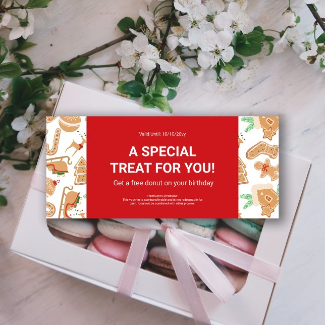 Logotyp av  Gift Voucher för Helgdag i bakery (Bakery Holiday Offer Business Logo Gift Voucher)