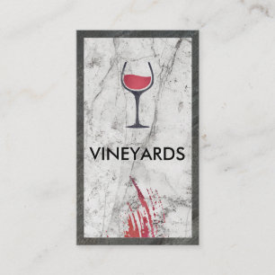 Logotyp av glaset vin Vit marmor Slate Trim Visitkort