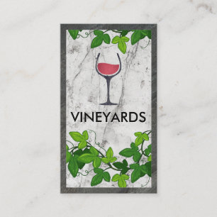 Logotyp av glaset vin   White Marble   Vinsterna Visitkort