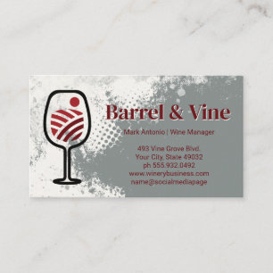 Logotyp av glaset Vineyard Vin Visitkort