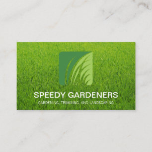 Logotyp av gräs   Landscaper Träd Icon Visitkort