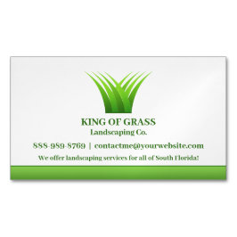 Logotyp av gräsmatta Grass Magnetiska Visitkort