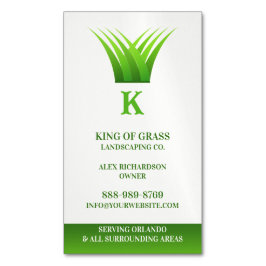 Logotyp av gräsmatta Grass Magnetiska Visitkort