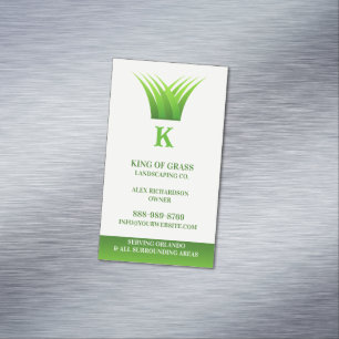 Logotyp av gräsmatta Grass Magnetiska Visitkort