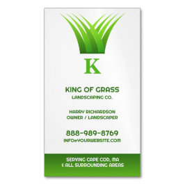 Logotyp av gräsmatta Grass Magnetiska Visitkort