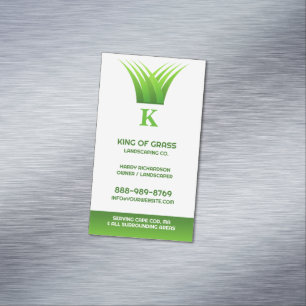 Logotyp av gräsmatta Grass Magnetiska Visitkort