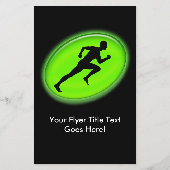 Logotyp av grönt Glow Fitness Flygblad (Framsidan)
