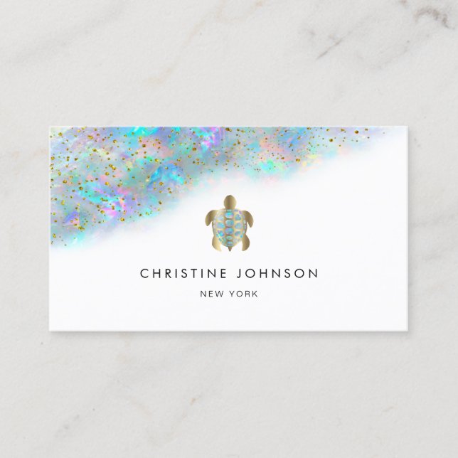 logotyp av havssköldpadda visitkort (Framsida)