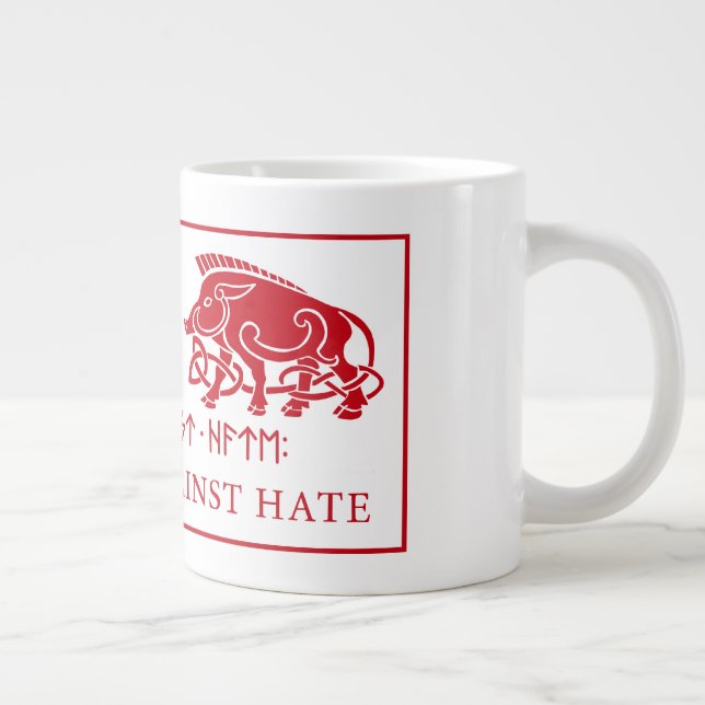 Logotyp av hethets mot Hate Dubbla Boar Jumbo Mugg (Höger)