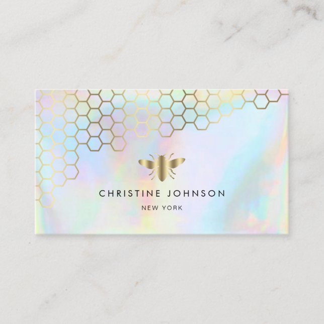 logotyp av honungskomb visitkort (Framsida)