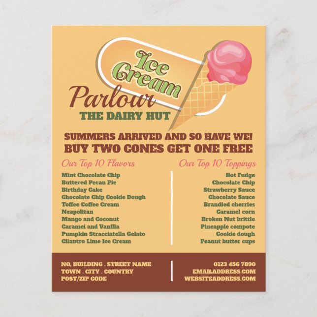 Logotyp av iskräppor, reklam för iskräppor och isk flygblad (Framsidan)