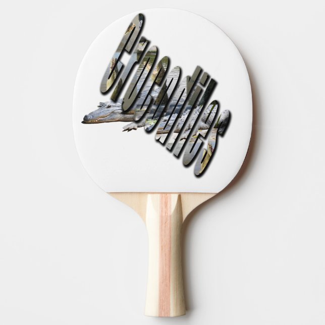 Logotyp av krokodiler och krokodiler pingisracket (Framsidan)