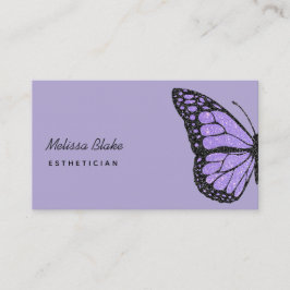 logotyp av lavender lila butterfly visitkort