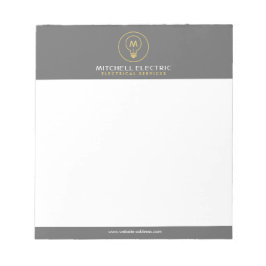 LOGOTYP AV LJUS BULB MONOGRAM FÖR ELEKTRIKANER ANTECKNINGSBLOCK