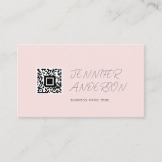 Logotyp av minimalistisk Rosa och vit Anpassningsb Visitkort