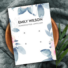 LOGOTYP AV MJÄLP  BLUE-BLOMMIGT MED TVÅ OMARBETADE VISITKORT