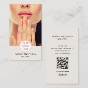 Logotyp av Nail Artist Anpassningsbar Photo Visitkort