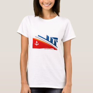 Logotyp av Nautisk ankchor Frakt i havsområdet T Shirt