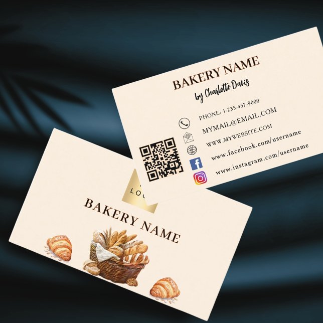 Logotyp av QR-kod för bakverk Visitkort (Skapare uppladdad)