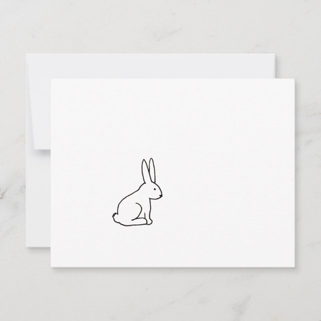 Logotyp av rabbit bunny roligt - enkel grafisk sym meddelande (Framsida)